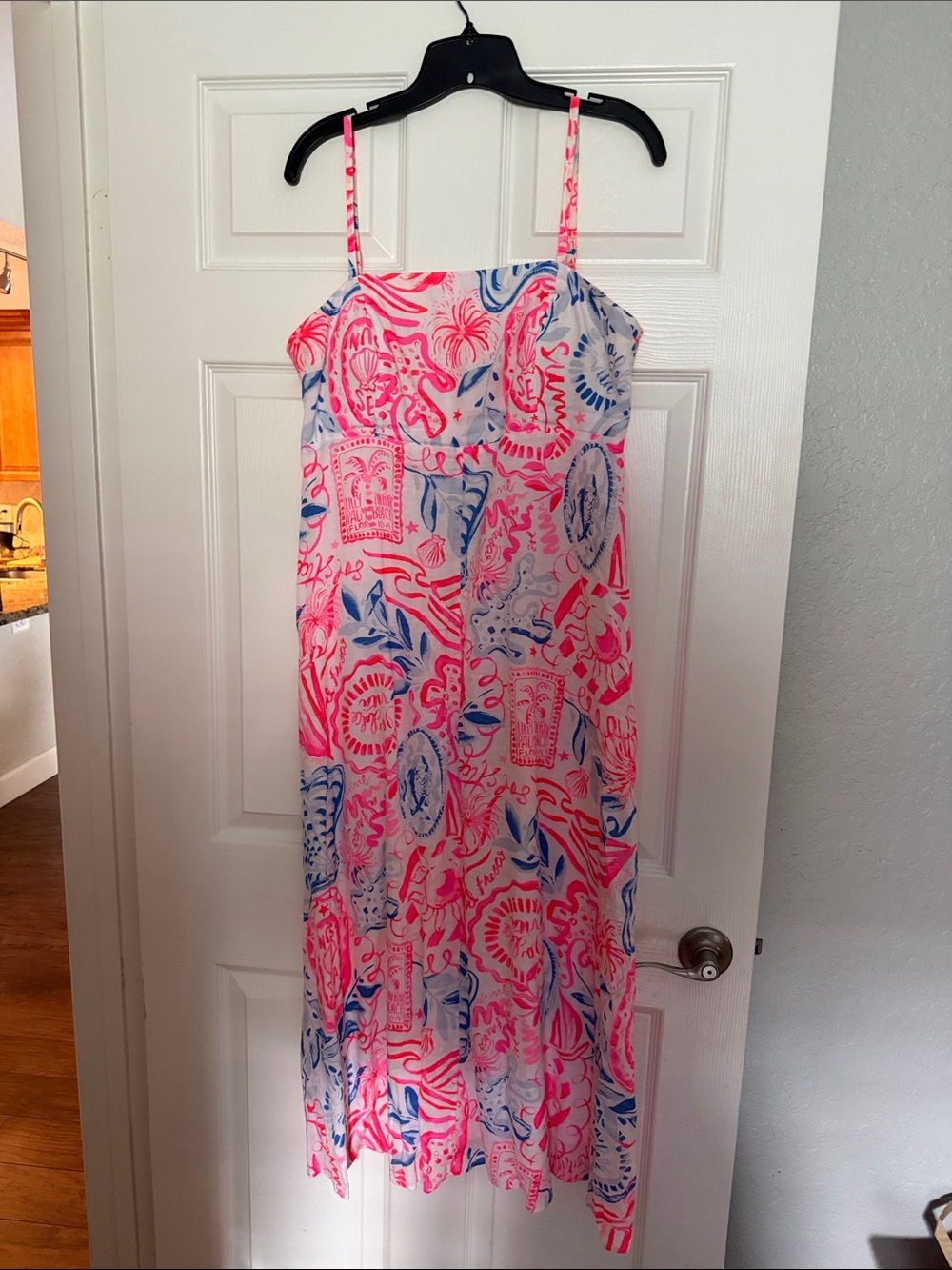 Lilly Pulitzer Jorgian linen midi dress  NWT sun sea sand print